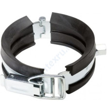 Хомут крепежный сталь оц с резиновой прокладкой (Дн 110) М8/М10 с защелкой Rehau 11200291002