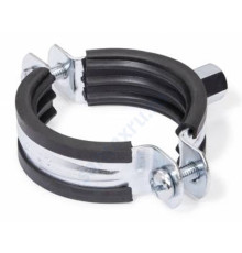 Хомут крепежный сталь оц с резиновой прокладкой М12 в/к Rehau