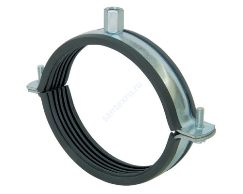 Хомут крепежный сталь оц с резиновой прокладкой (Дн 32-36) (1") ±2мм М8 Хомут крепежный сталь оц с резиновой прокладкой (Дн 32-36) (1") ±2мм М8