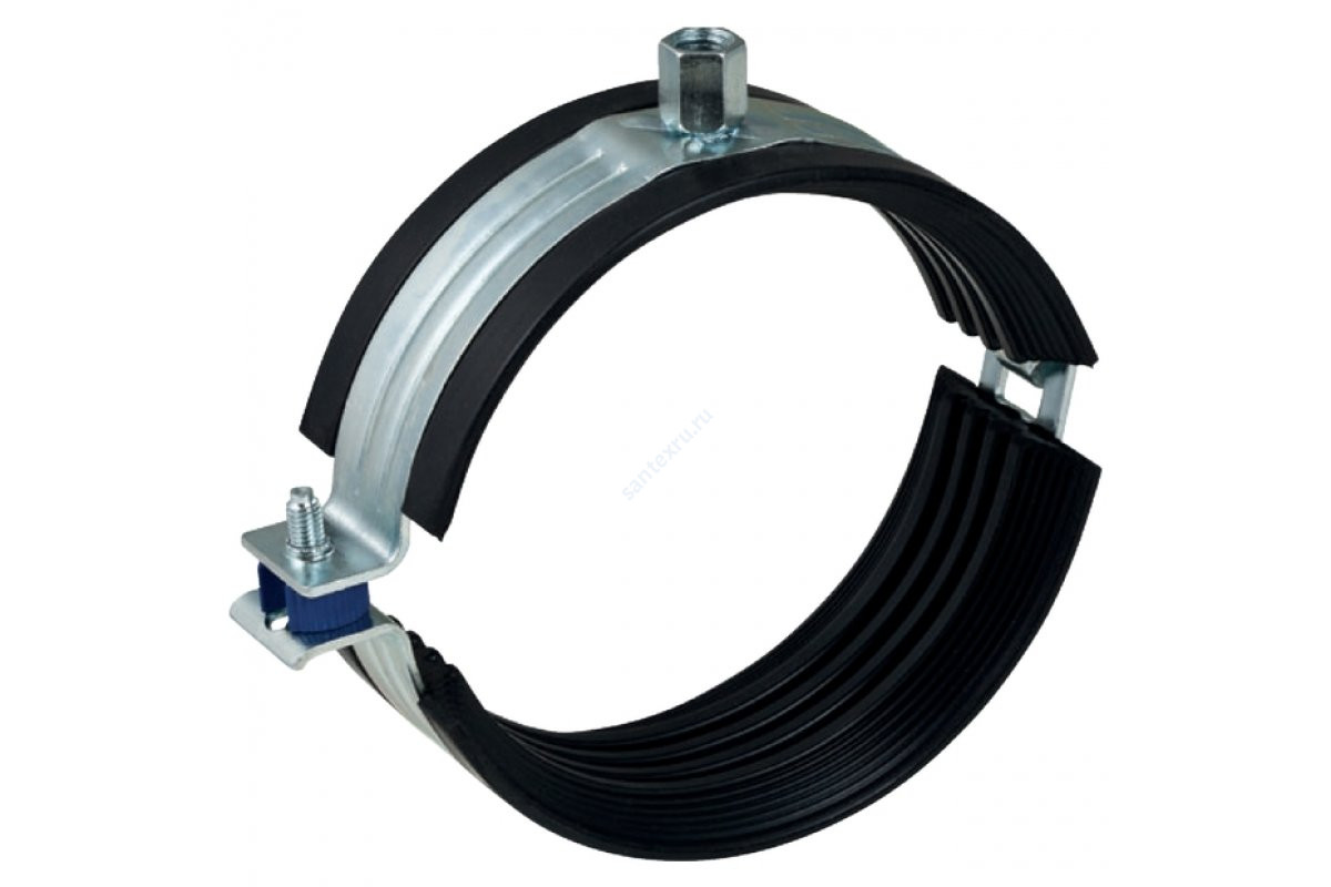 Хомут крепежный сталь оц с резиновой прокладкой Ду 50 (Дн 50) М8/М10 Geberit 393.299.26.1