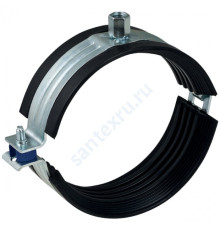Хомут крепежный сталь оц с резиновой прокладкой Ду 100 (Дн 110) М8/М10 Geberit 393.599.26.1