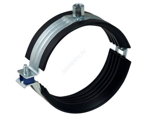 Хомут крепежный сталь оц с резиновой прокладкой Ду 100 (Дн 110) М8/М10 Geberit 393.599.26.1