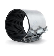 Хомут ремонтный односторонний сталь оц Ду 100 (Дн 101-110) L=250мм Сансфера