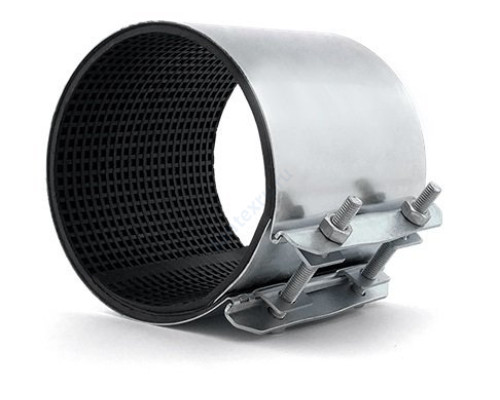 Хомут ремонтный односторонний сталь оц Ду 150 (Дн 159-170) L=162мм Сансфера