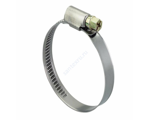 Хомут червячный сталь нерж (Дн 32-50)