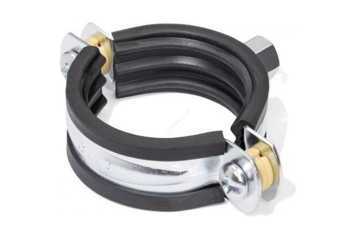 Хомут опорный сталь оц с резиновой прокладкой (Дн 50) М8 Rehau 11205341001