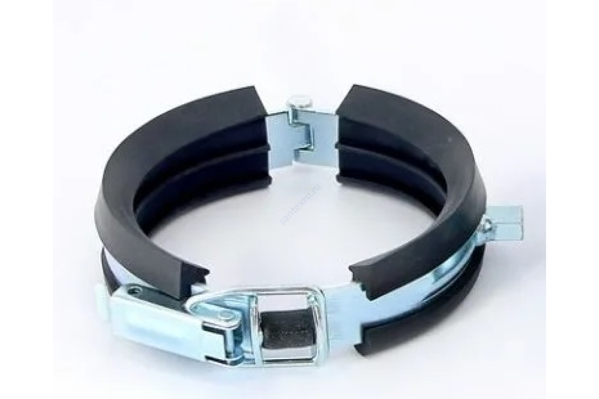 Хомут опорный сталь оц с резиновой прокладкой (Дн 160) М10/М12 Rehau 11200571002