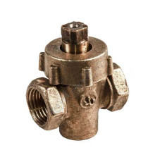 Кран пробко-сальниковый латунь 11б6бк Ду 15 Ру10 G1/2" ВР пробка комбинированная ККАЗ