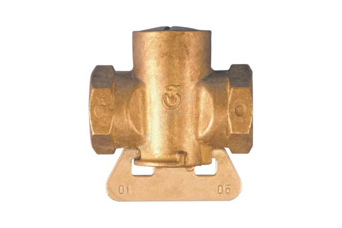 Кран конусный латунь газ 11б12бк Ду 20 Ру0,1 G3/4" ВР полнопроходной Цветлит ZW30007