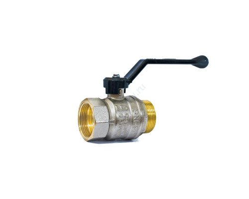 Кран шаровой латунь никель Pride Ду 15 Ру40 ВР полнопроходной рычаг аналог 11б27п1 LD 47.15.В-В.Р .