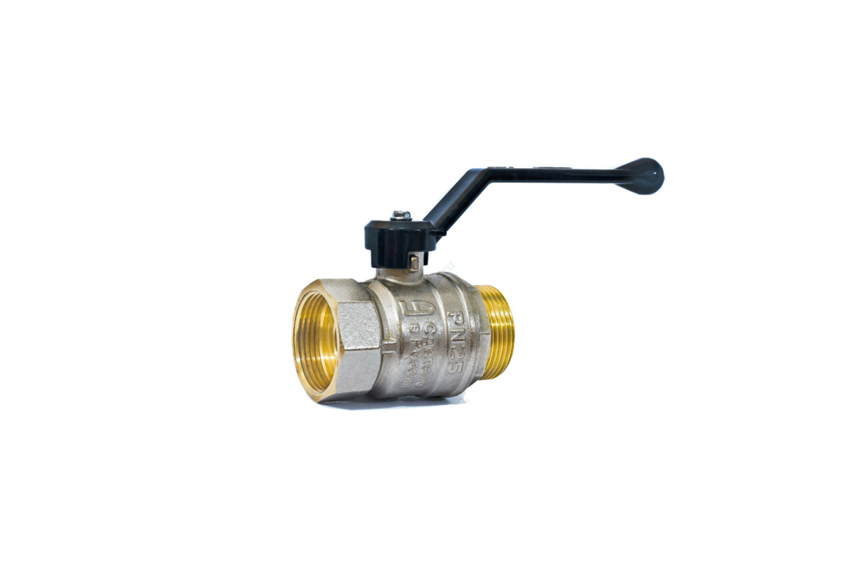 Кран шаровой латунь никель Pride Ду 20 Ру40 ВР полнопроходной рычаг аналог 11б27п1 LD 47.20.В-В.Р .