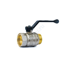 Кран шаровой латунь никель Pride Ду 32 Ру25 ВР полнопроходной рычаг аналог 11б27п1 LD 47.32.В-В.Р ..