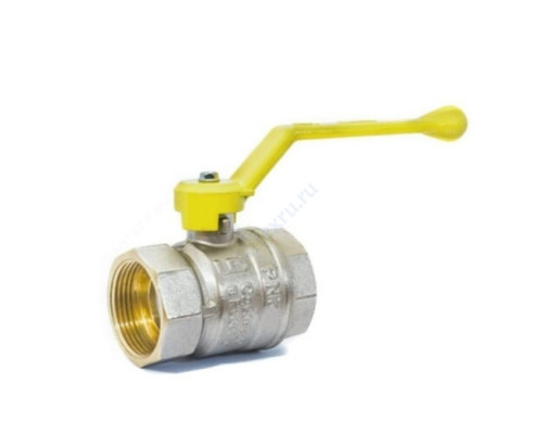 Кран шаровой латунь никель газ Pride Ду 25 Ру40 ВР полнопроходной рычаг аналог 11б27п LD 47.25.В-В.Р .