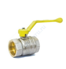 Кран шаровой латунь никель газ Pride Ду 50 Ру25 ВР полнопроходной рычаг аналог 11б27п LD 47.50.В-В.Р .