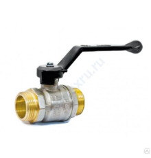 Кран шаровой латунь никель Pride Ду 25 Ру40 НР полнопроходной рычаг аналог 11б27п1 LD 47.25.Н-Н.Р .