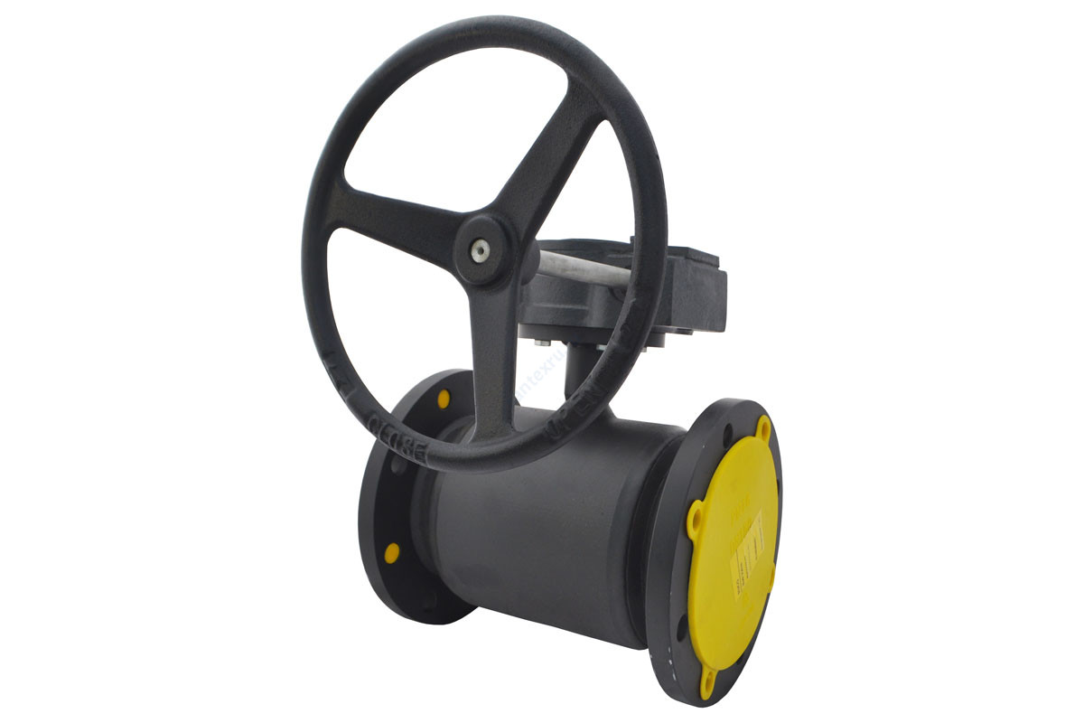 Кран шаровой сталь JIP/G-FF Ду 350 Ру25 фл с редуктором Danfoss 065N0371G