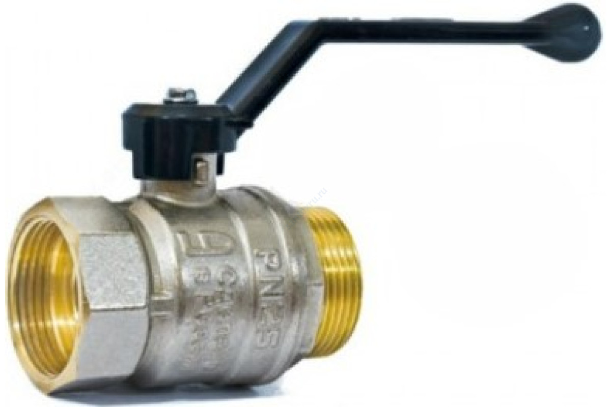 Кран шаровой латунь никель Pride Ду 15 Ру40 ВР/НР полнопроходной рычаг аналог 11б27п1 LD 47.15.В-Н.Р .
