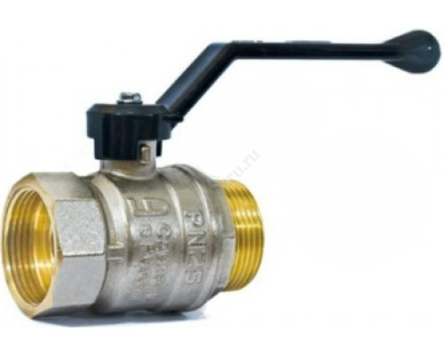 Кран шаровой латунь никель Pride Ду 25 Ру40 ВР/НР полнопроходной рычаг аналог 11б27п1 LD 47.25.В-Н.Р .