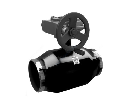 Кран шаровой сталь КШ.Ц.П.Р Ду 125 Ру25 п/привар с редуктором LD КШ.Ц.П.Р.125/100.025.Н/П.02