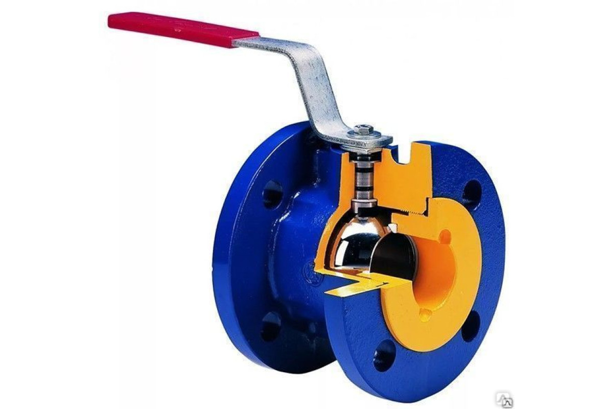 Кран шаровой чугун V565 Ду 80 Ру16 фл полнопроходной рукоятка ADL HT01A34856