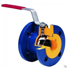 Кран шаровой чугун V565 Ду 80 Ру16 фл полнопроходной рукоятка ADL HT01A34856