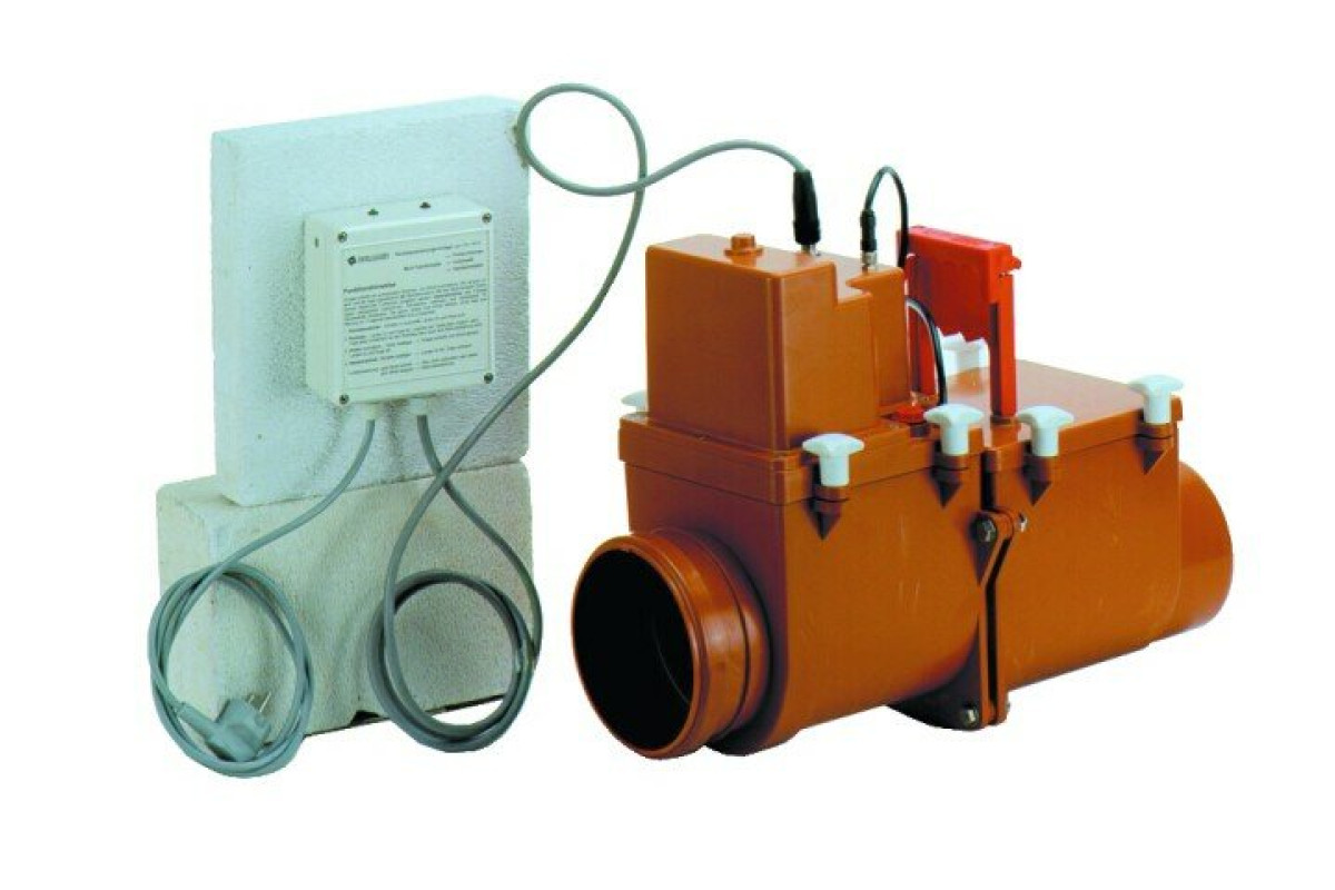 Затвор канализационный Дн 110 б/нап 2-х камерный с эл/приводом с 2-мя лючками HL 710.2EPC