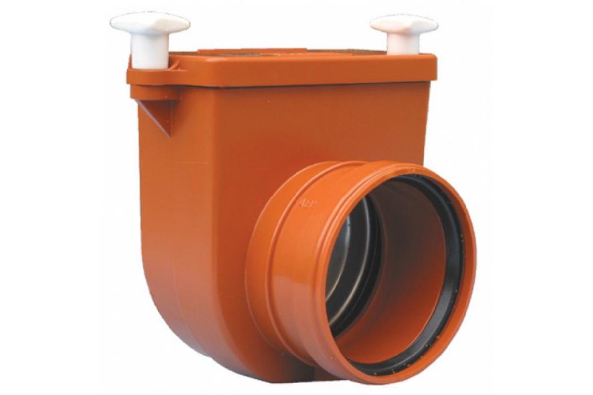 Затвор канализационный Дн 110 б/нап с заслонкой из нерж стали для колодцев HL 710.0