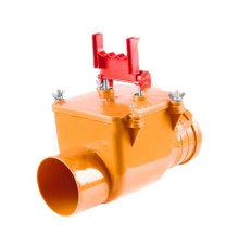 Клапан коричневый PP-H обратный канализационный для НПВХ и PP-H Дн 110 б/нап в/к