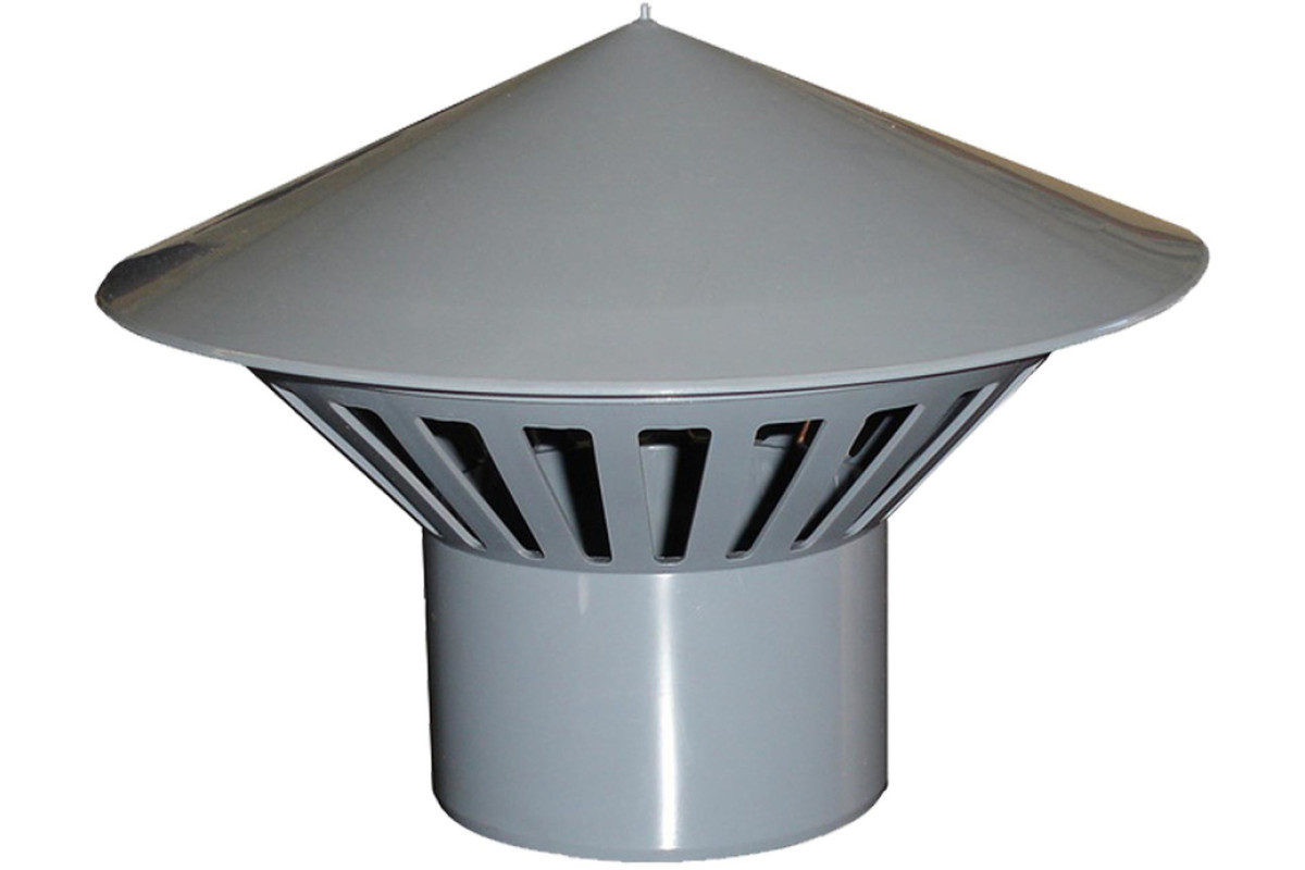 Зонт PP-H вентиляционный серый Дн 110 б/нап Ostendorf 904010