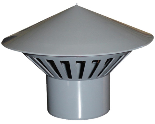 Зонт PP-H вентиляционный серый Дн 50 б/нап Ostendorf 904009