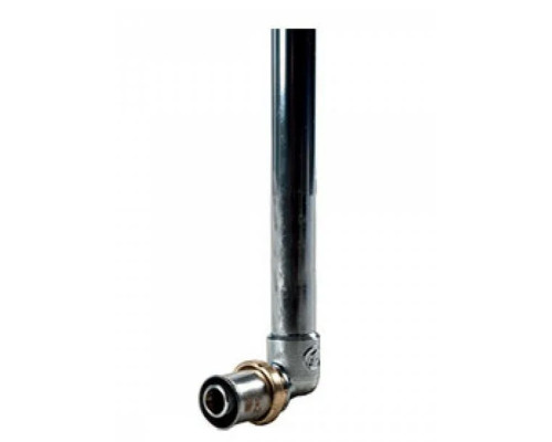 Угольник МП для подключения труб к радиатору латунь пресс RM128 Дн 16х90гр L=150мм Giacomini RM128X014
