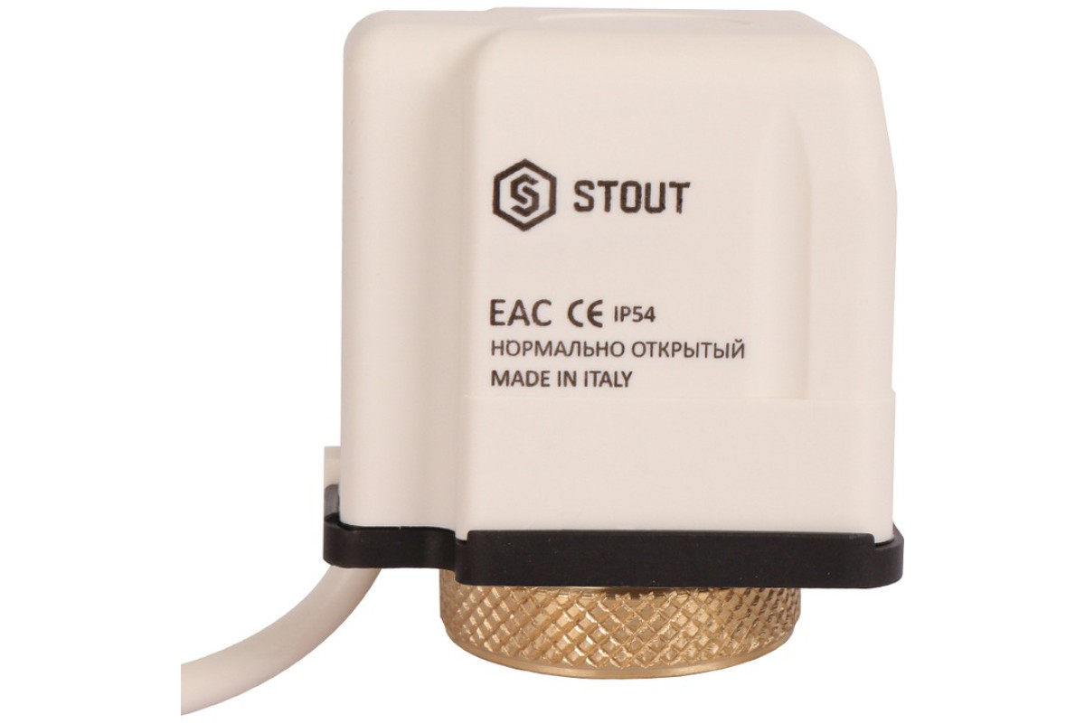 STOUT STE-0010 Электротермический компактный сервопривод, нормально закрытый, 24 В