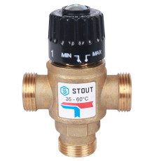 STOUT Термостатический смесительный клапан для систем отопления и ГВС 3/4" резьба