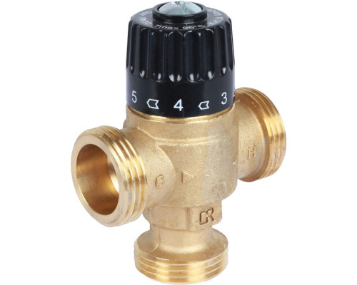 STOUT Термостатический смесительный клапан для систем отопления и ГВС 1" НР 30-65°С KV 1,8 SVM-0125-186525