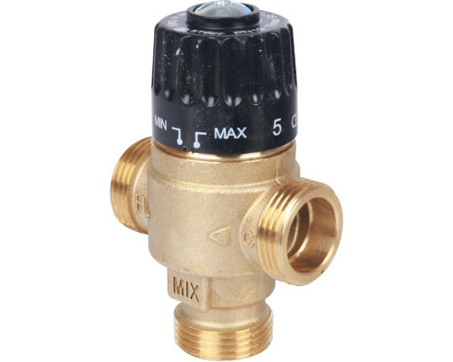 STOUT Термостатический смесительный клапан для систем отопления и ГВС 3/4" НР 30-65°С KV 2,3 SVM-0125-236520