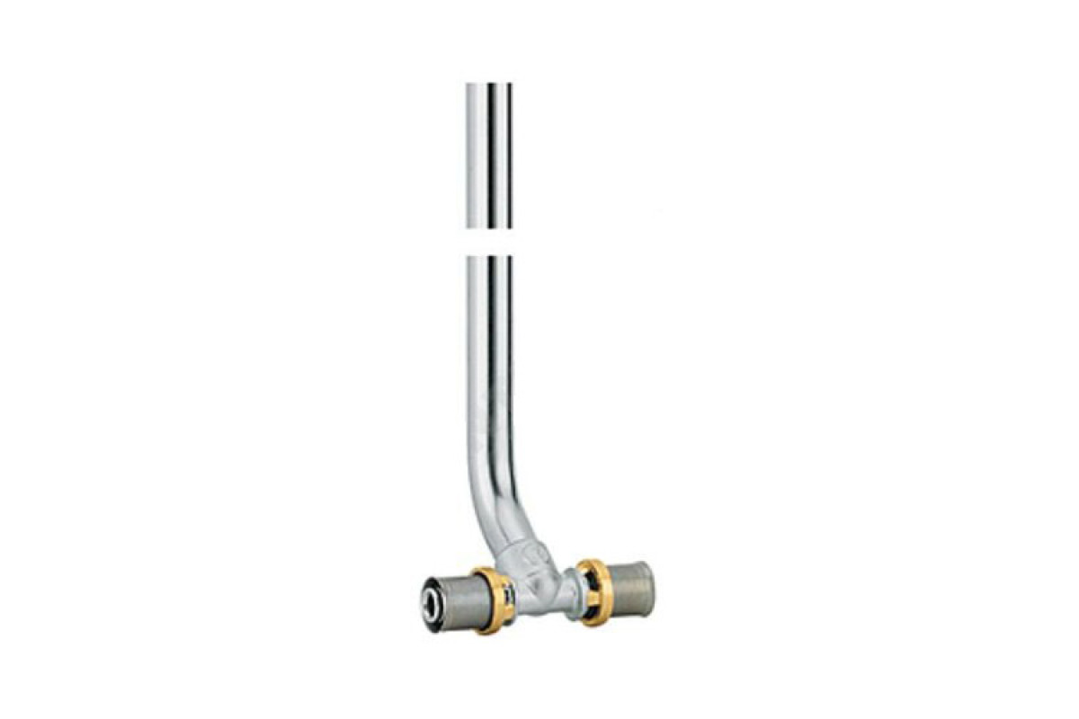 Тройник МП для подключения труб к радиатору латунь пресс RM158 Дн 16 Giacomini RM158X034